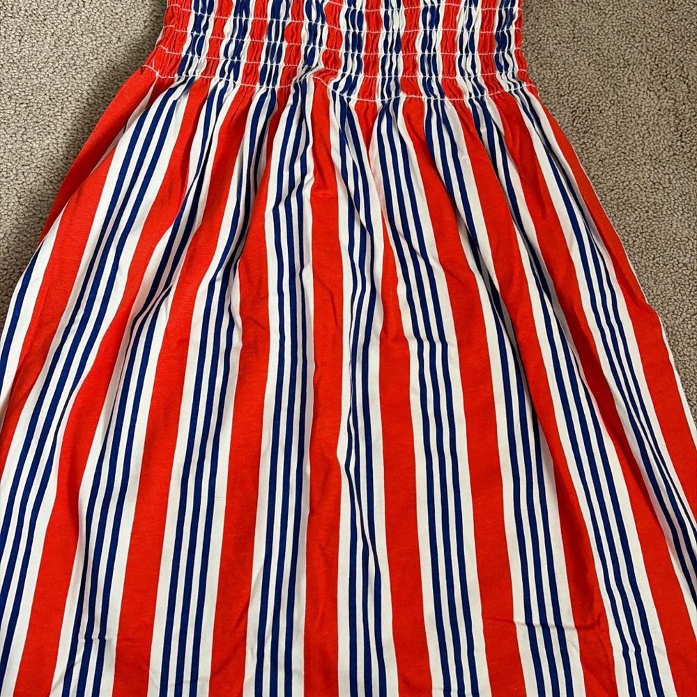 Hanna Andersson Red, White & Blue Striped Smocked Dress